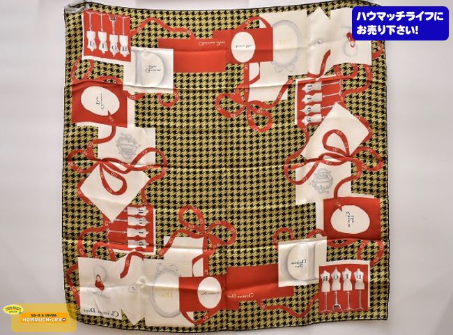 クリスチャンディオール （ Christian Dior ）千鳥格子柄 シルクスカーフ をお買い取り！