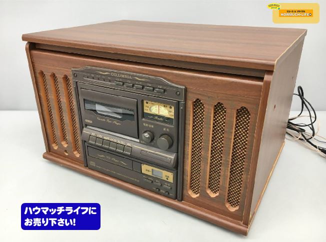 コロムビア（COLUMBIA）音響箱 ラジオ・カセットテープ・LP・CD (GP-28) オーディオマルチプレイヤー お買い取り！