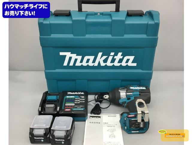 【美品】マキタ（ Makita ）充電式インパクトレンチ（TW001GRDX）40V 2.5Ah BL4025 急速充電器 バッテリー2個付き をお買い取り！