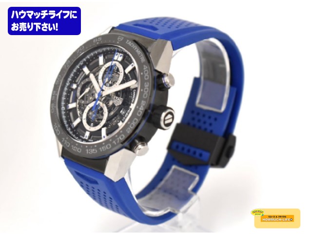 【美品】タグホイヤー（Tag Heuer）カレラ キャリバーホイヤー01 クロノグラフブルータッチエディション ( CAR2A1T.FT6052 ) 自動巻き 腕時計 